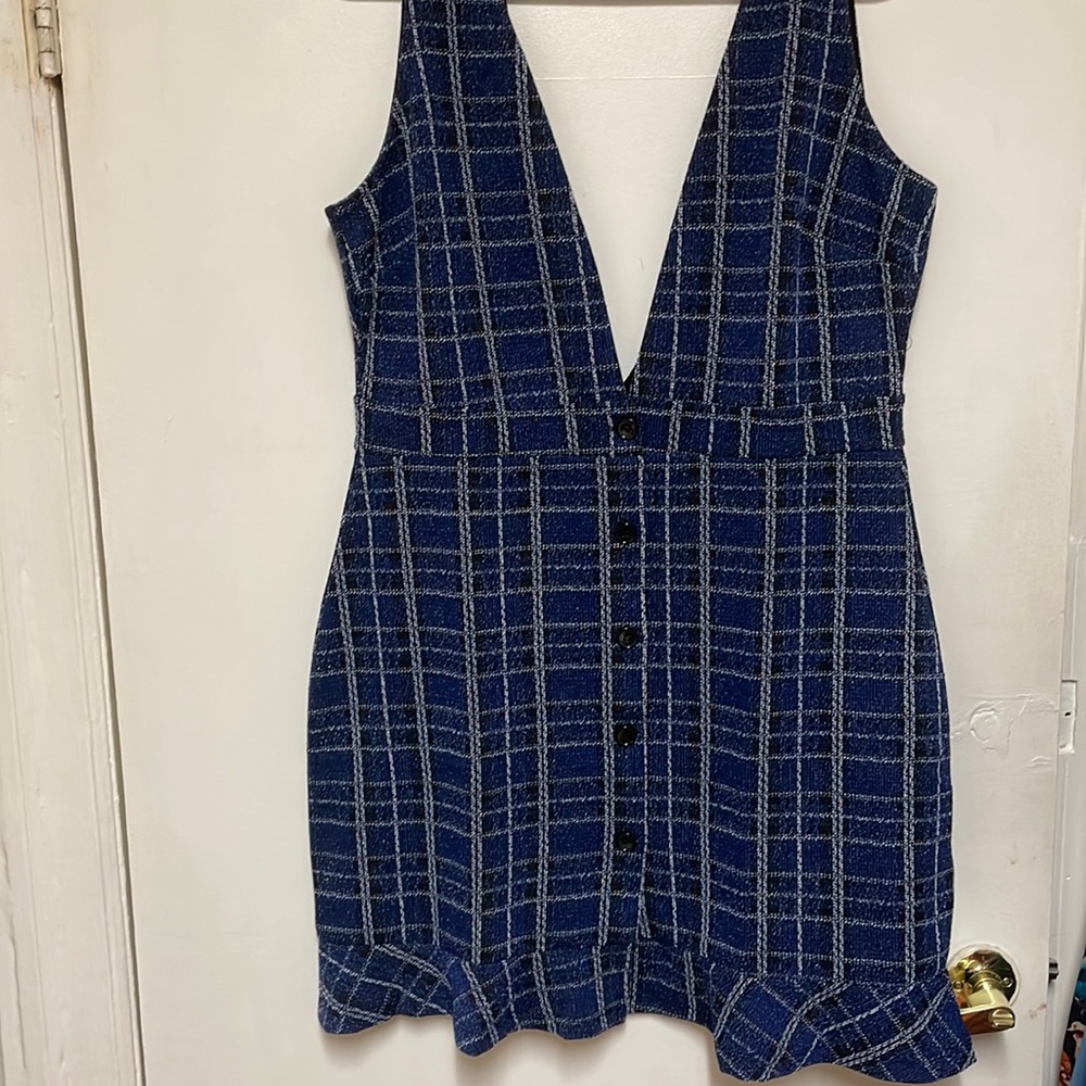 New Look plaid jumper dress
